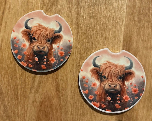 Car Coaster - Highland Cow